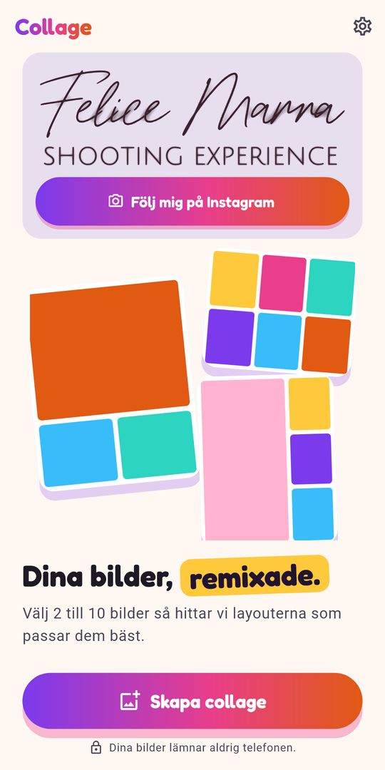 Skärmbild 1 av Fotocollage: skapa collage