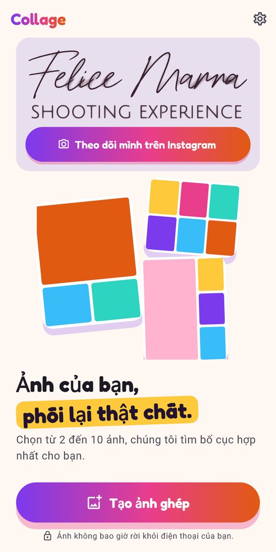 Ảnh chụp màn hình 1 của Ghép Ảnh - Tạo ảnh ghép