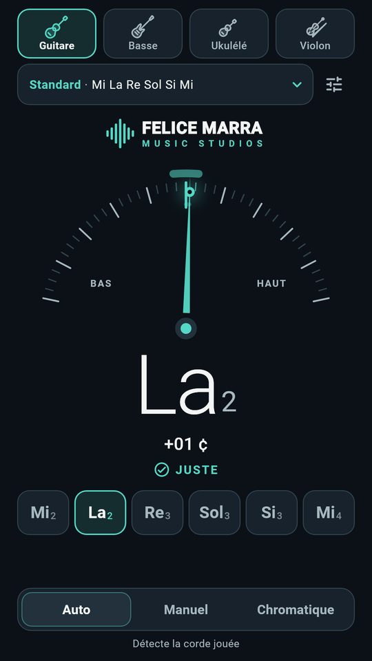 Capture d'écran 1 de Accordeur Guitare et Basse