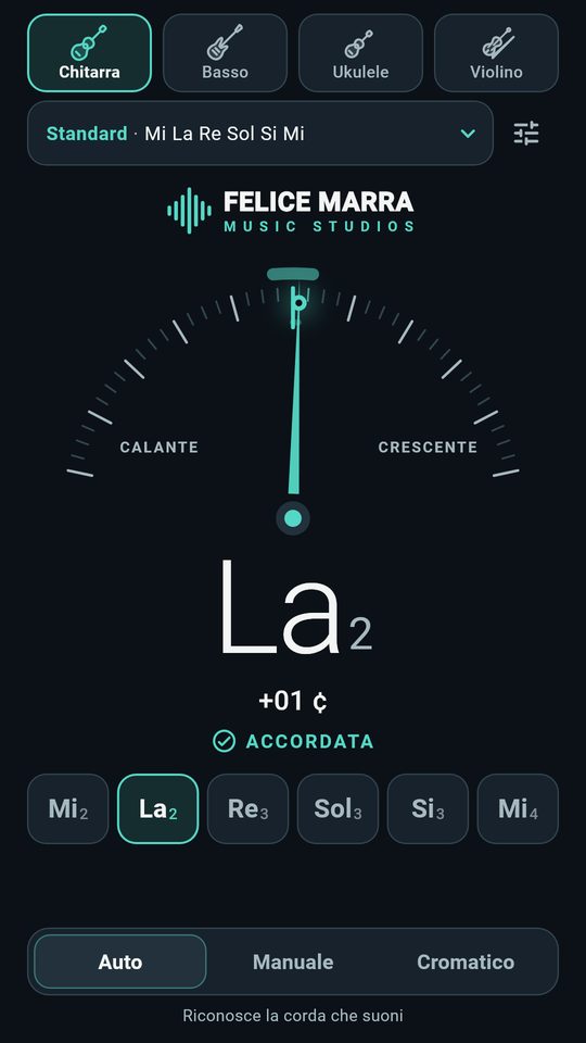 Schermata 1 di Accordatore Chitarra e Basso