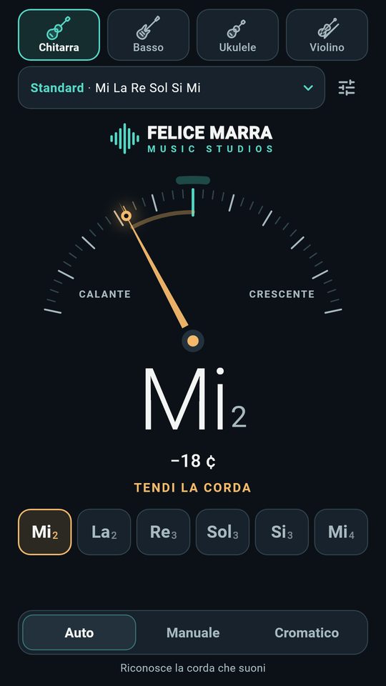Schermata 2 di Accordatore Chitarra e Basso