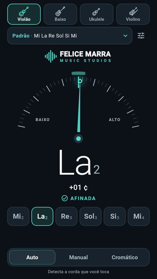 Captura de tela 1 de Afinador de Violão e Guitarra