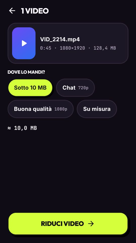 Schermata 3 di Riduci Foto e Comprimi Video