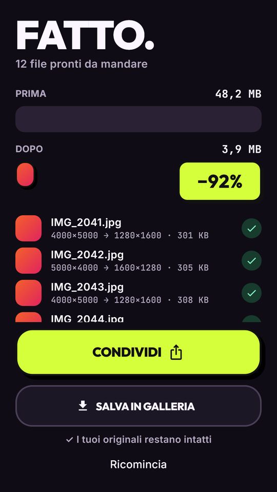 Schermata 5 di Riduci Foto e Comprimi Video