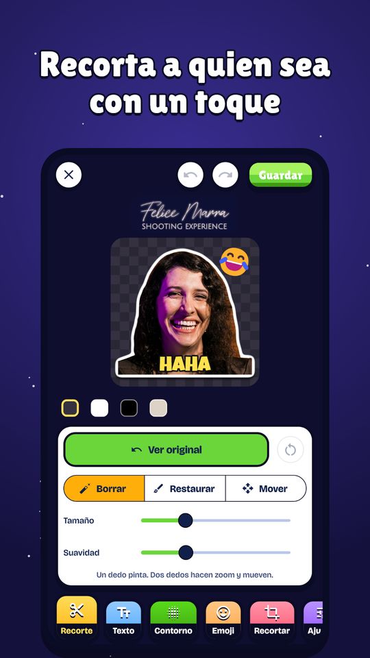 Captura 2 de Crear Stickers: Recorte, Texto