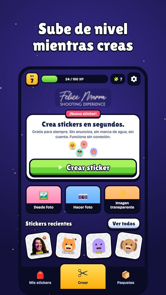 Captura 6 de Crear Stickers: Recorte, Texto