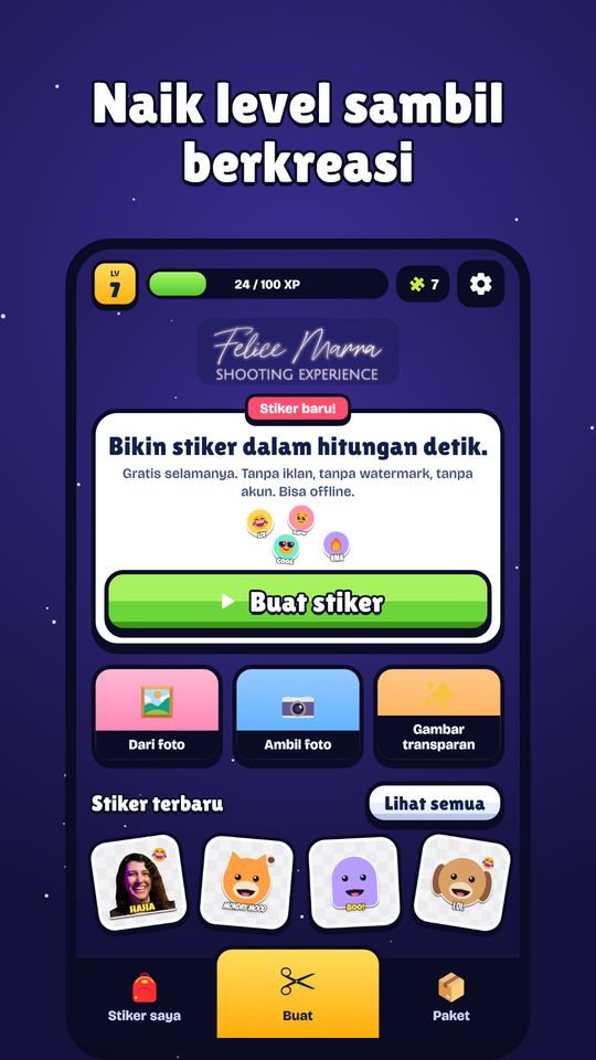Tangkapan layar 6 dari Bikin Stiker: Potong & Teks