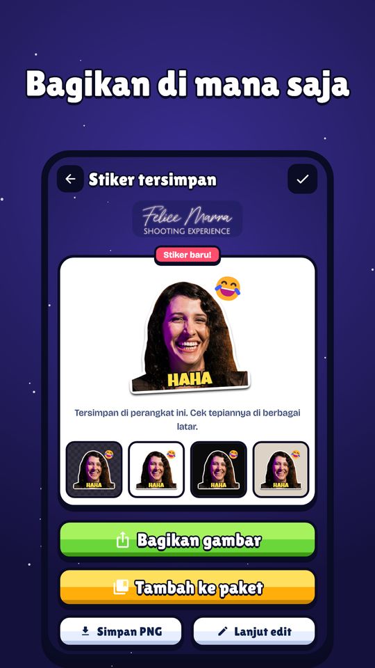 Tangkapan layar 7 dari Bikin Stiker: Potong & Teks