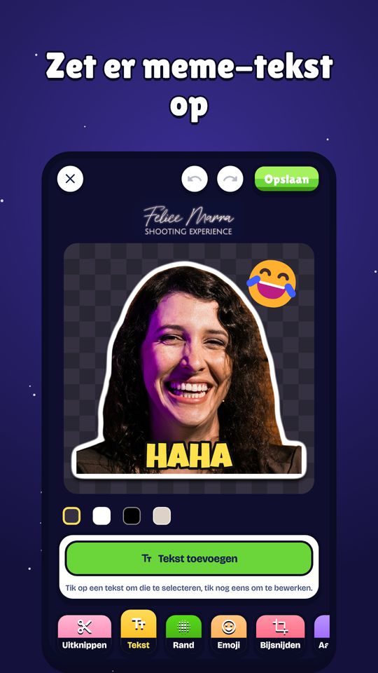 Screenshot 3 van Stickers Maken: Knippen, Tekst