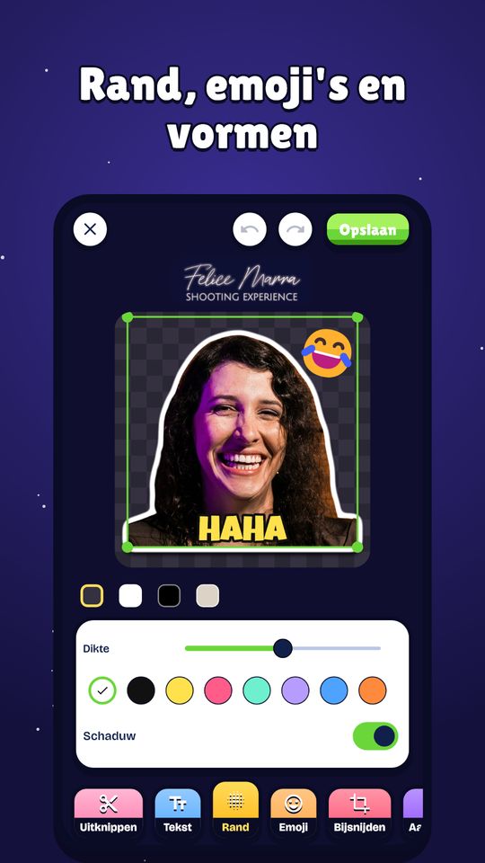 Screenshot 5 van Stickers Maken: Knippen, Tekst