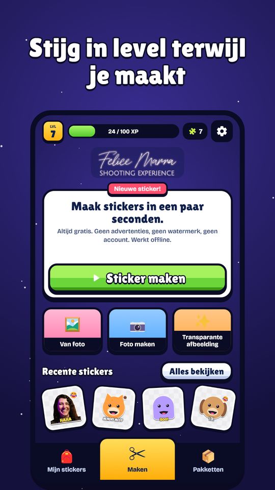 Screenshot 6 van Stickers Maken: Knippen, Tekst