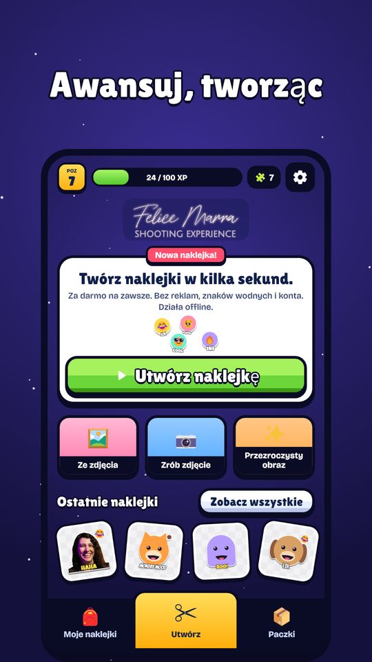 Zrzut ekranu 6 aplikacji Twórz Naklejki: Wytnij i Pisz