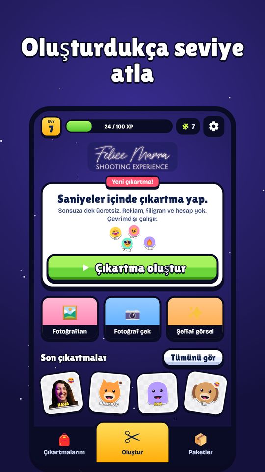 Çıkartma Yap: Kes ve Yazı Ekle ekran görüntüsü 6