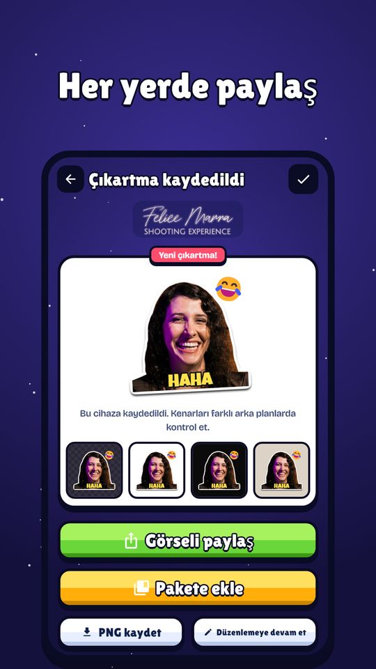 Çıkartma Yap: Kes ve Yazı Ekle ekran görüntüsü 7