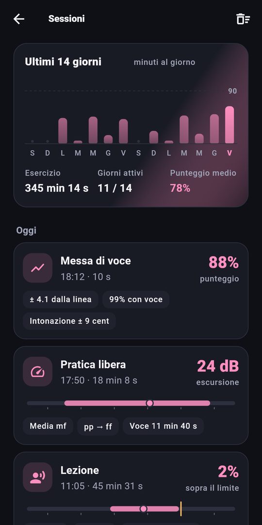 Schermata 4 di Coach di dinamica vocale
