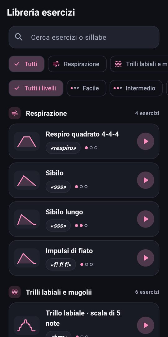 Schermata 3 di Vocalizzi per cantanti