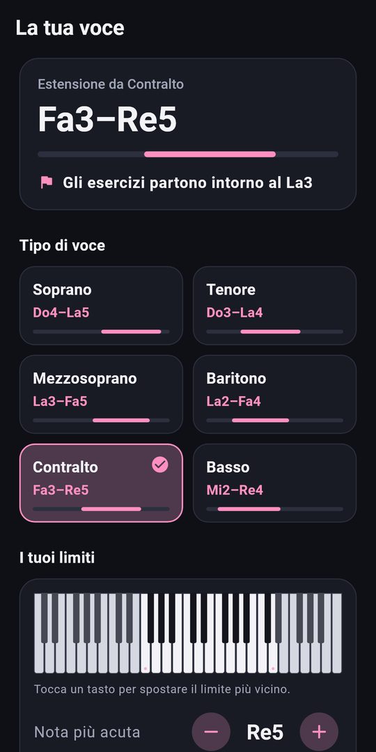 Schermata 4 di Vocalizzi per cantanti